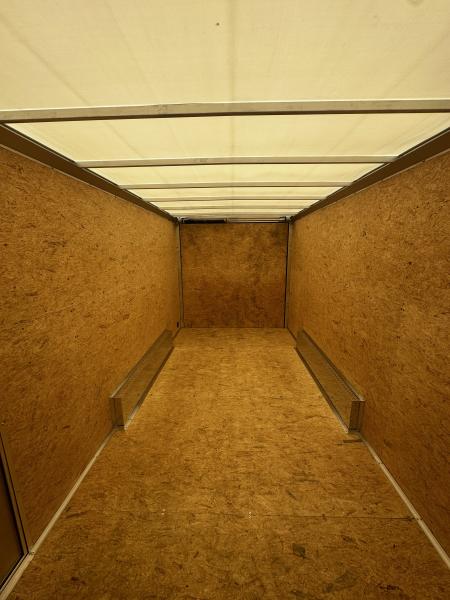 New 2027 ALCOM 7X14 TA 7000 LB GVWR ALUMINUM Cargo / Enclosed Trailer WITH TRANSLUCENT ROOF, MAG WHEELS, REAR SPOILER, SCREWLESS EXTERIOR
