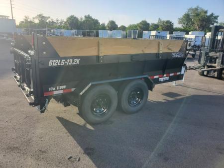 New 2027 Bandit 6X12 TA 2 FT SIDES 13200 GVWR Dump Trailer WITH TELESCOPIC LIFT CYLINDER, I-BEAM CONSTRUCTION, 10 GUAGE FLOOR, RAMPS, TARP, D RINGS