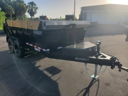 New 2027 Bandit 6X12 TA 2 FT SIDES 13200 GVWR Dump Trailer WITH TELESCOPIC LIFT CYLINDER, I-BEAM CONSTRUCTION, 10 GUAGE FLOOR, RAMPS, TARP, D RINGS