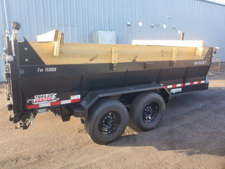 New 2027 Bandit 6X12 TA 2 FT SIDES 13200 GVWR Dump Trailer WITH TELESCOPIC LIFT CYLINDER, I-BEAM CONSTRUCTION, 10 GUAGE FLOOR, RAMPS, TARP, D RINGS