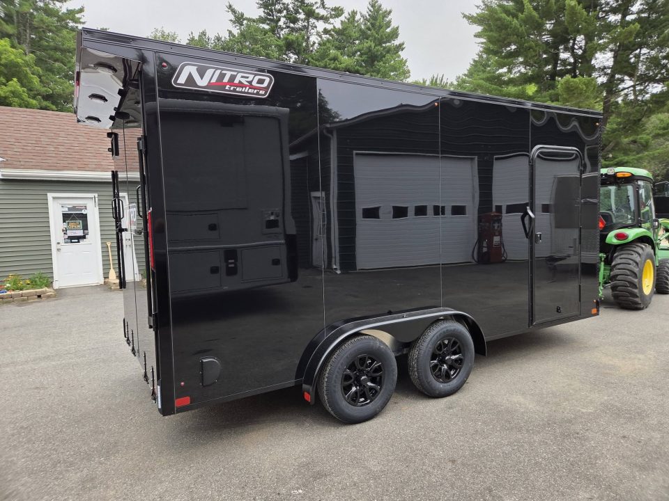 New 2027 Nitro 7.5x16 black out aluminum cargo trailer with torsion axles Cargo / Enclosed Trailer