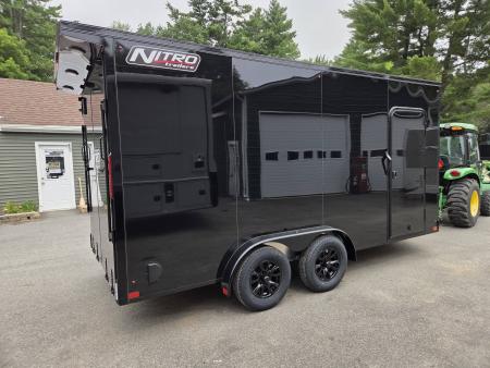 New 2027 Nitro 7.5x16 black out aluminum cargo trailer with torsion axles Cargo / Enclosed Trailer