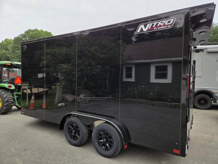 New 2027 Nitro 7.5x16 black out aluminum cargo trailer with torsion axles Cargo / Enclosed Trailer