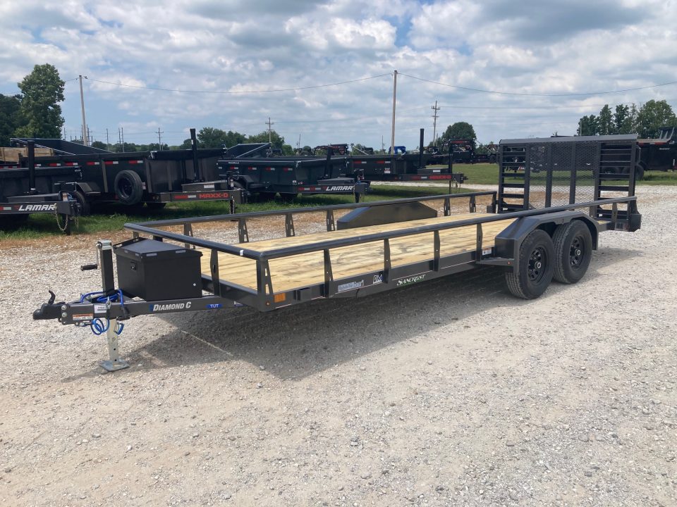 New 2026 Diamond C Trailers 83X20 TANDEM 9.9K UTILITY W/ 4' HD GATE, 2' DOVE & TOOL BOX Utility Trailer