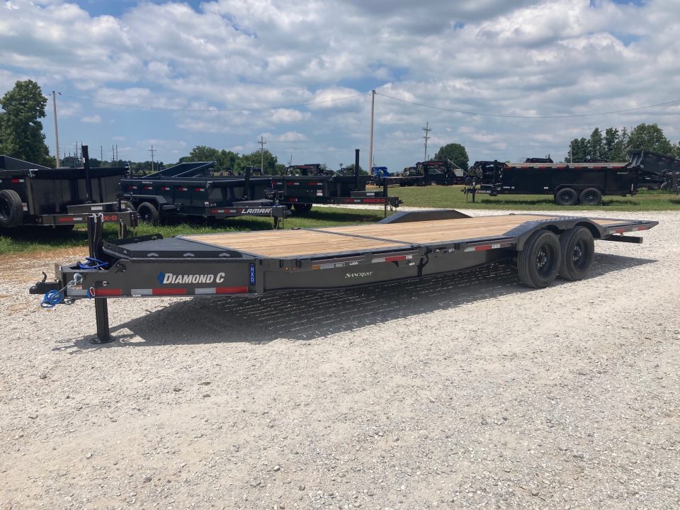 New 2026 Diamond C Trailers 102X24 TANDEM 18K W/ 6' STATIONARY DECK, 18' GRAVITY/POWER TILT DECK, DRIVE OVER FENDERS & HYDROJACK Tilt Trailer
