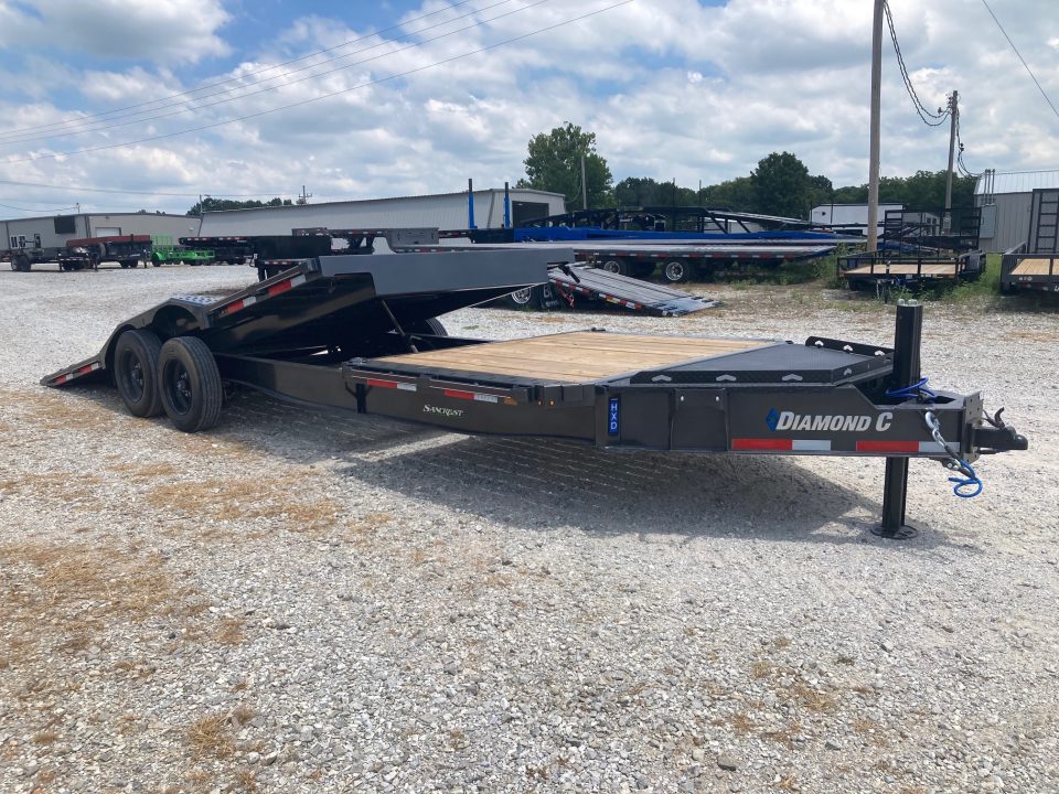 New 2026 Diamond C Trailers 102X24 TANDEM 18K W/ 6' STATIONARY DECK, 18' GRAVITY/POWER TILT DECK, DRIVE OVER FENDERS & HYDROJACK Tilt Trailer