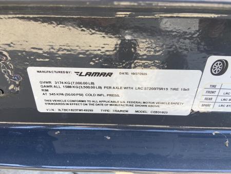 New Lamar Trailer 83"X18' CE - 7K Car Hauler