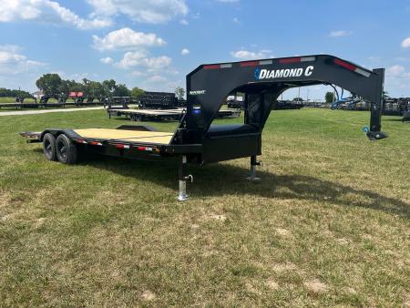 New 2026 Diamond C 102x24 Tandem 23K GN Pro Tilt w/ Drive Over Fenders & 6' Stationary Deck