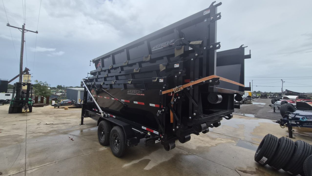 New 2026 Horizon Trailers EDZ 16' x 83" x 4' (BED RAIL 60") ROLL OFF DUMPSTER Dump Trailer