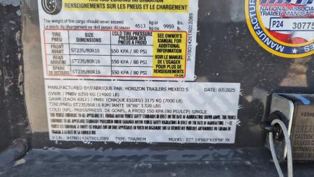 New 2026 Horizon Trailers EZ7 14X83 14K Dump Dump Trailer