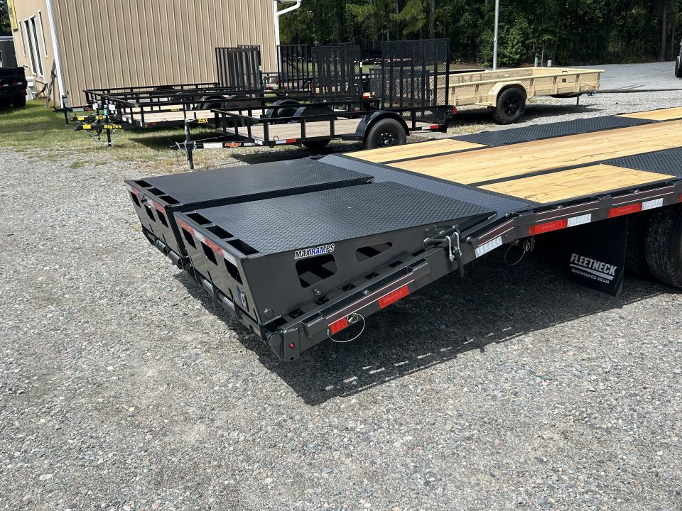 New 2027 Diamond C FMAX212 Flatbed Trailer, 30ft Deck + 5ft Dovetail =35ft, 12K Axles, Max Ramps, Hydraulic Jacks