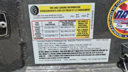 New 2026 Horizon Trailers HET 24' x 82" x 25" BP 21K TILT Equipment Trailer
