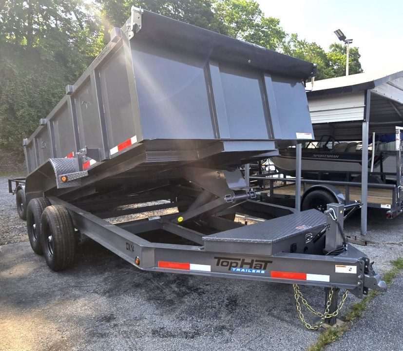New 2026 Top Hat Trailers 7X14 Dump Trailer W/ 3' HIGH SIDES