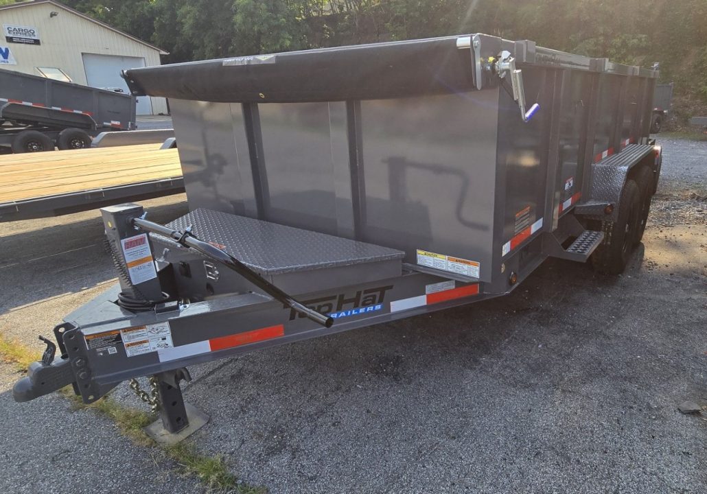 New 2026 Top Hat Trailers 7X14 Dump Trailer W/ 3' HIGH SIDES