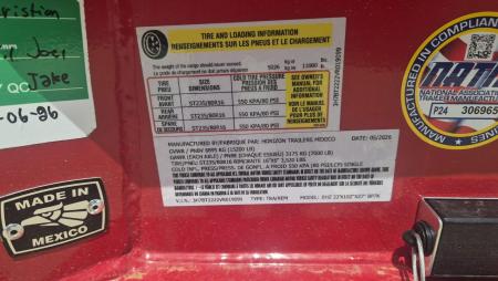 New 2026 Horizon Trailers EHZ 22' x 102" x 25" BP 15.2K EQUIPMENT TRAILER Equipment Trailer