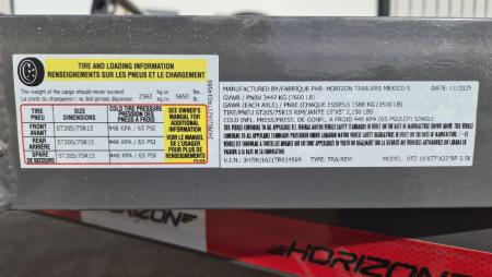New 2026 Horizon Trailers UTZ 16' x 77" x 22" BP 7.6K UTILITY TRAILER Utility Trailer