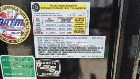 New 2026 Horizon Trailers RDZ 14' x 61" x 30" GN 7K ROLL OFF (TRAILER ONLY) Dump Trailer