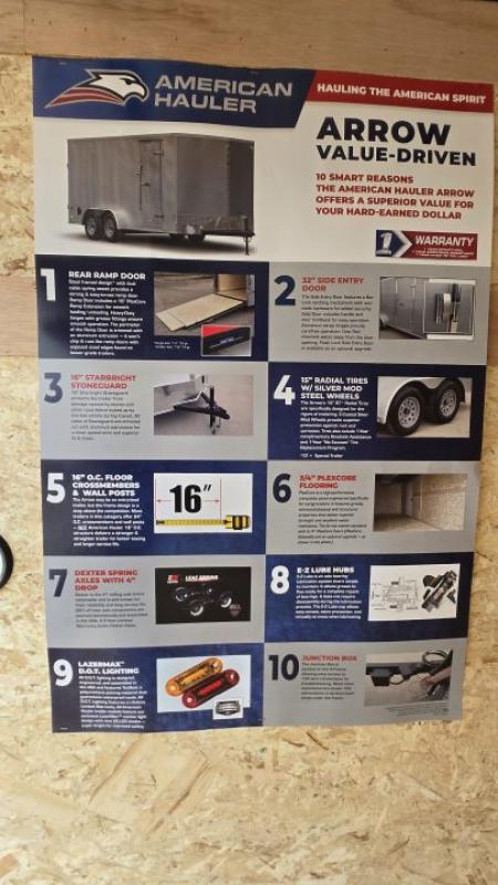 New 2026 American Hauler AR510S2-D Arrow Cargo / Enclosed Trailer