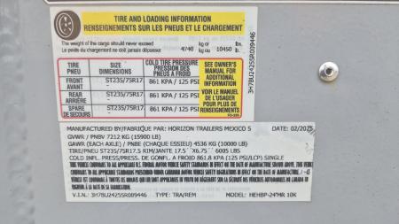 Used 2025 Horizon Trailers 102X24 21,000lbs Equipment Hauler Equipment Trailer