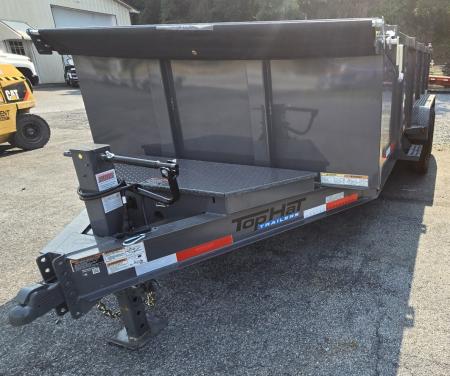 New 2026 Top Hat Trailers 7X16 Dump Trailer W/ 3FT SIDES