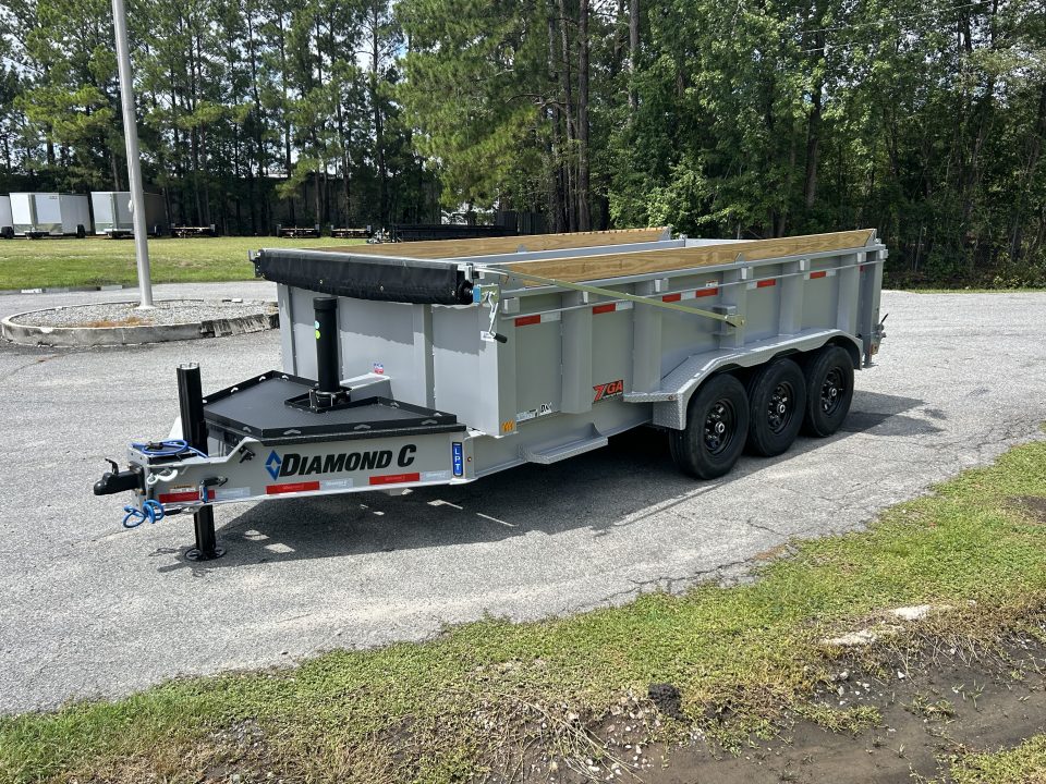 New 2026 Diamond C LPT307 Dump Trailer, 7x16, 32" High Walls, #17,590lbs Payload, Hyd Jack, 7ga Floor