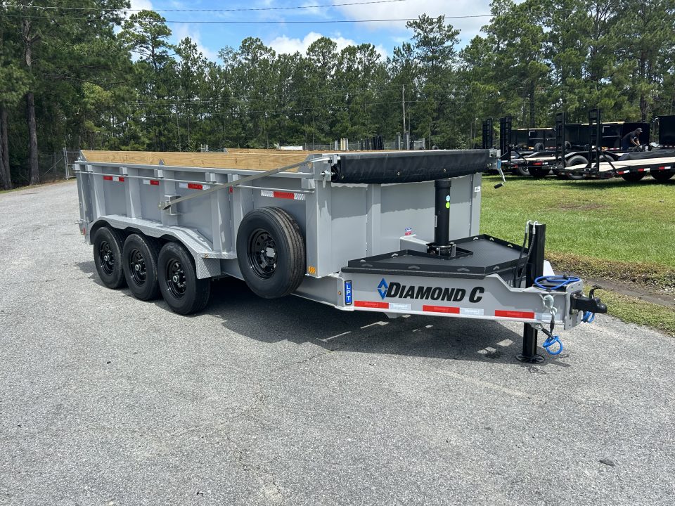 New 2026 Diamond C LPT307 Dump Trailer, 7x16, 32" High Walls, #17,590lbs Payload, Hyd Jack, 7ga Floor