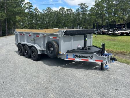 New 2026 Diamond C LPT307 Dump Trailer, 7x16, 32" High Walls, #17,590lbs Payload, Hyd Jack, 7ga Floor
