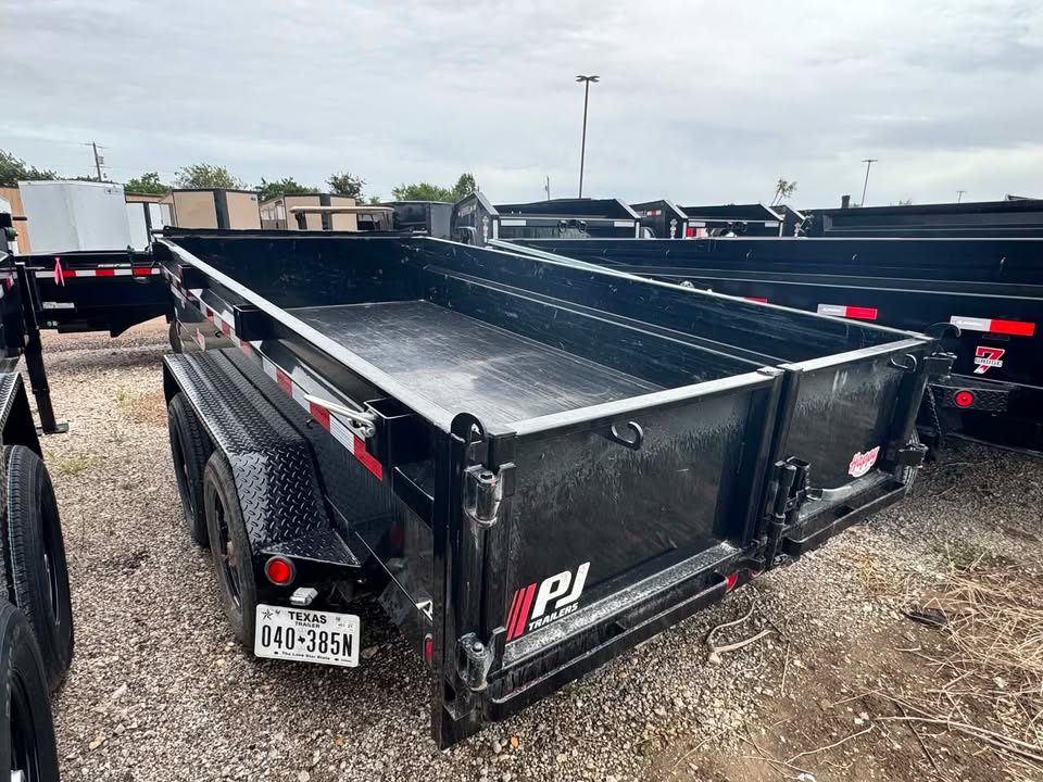 Used USED 2024 PJ Trailers 6X12 DUMP TRAILER Dump Trailer 5200 LB AXLES!