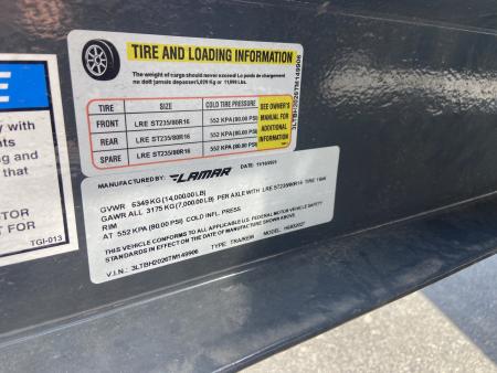 New Lamar 83"X20' H6 - 14K Equipment Trailer