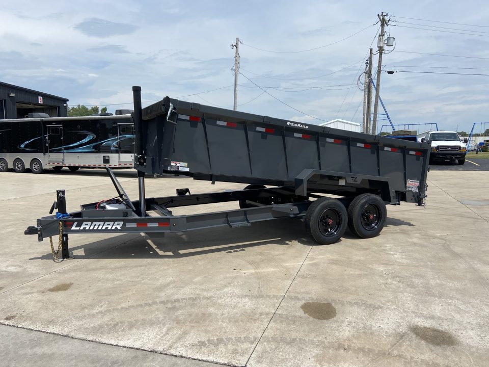 New Lamar 83"X16' DT 16K Telescopic Dump Trailer