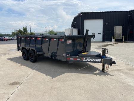 New Lamar 83"X16' DT 16K Telescopic Dump Trailer