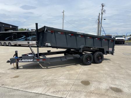 New Lamar 83"X16' DT 16K Telescopic Dump Trailer