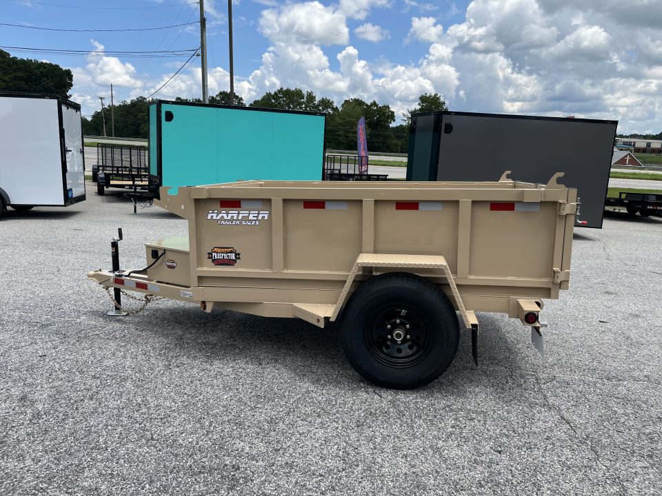 New 2027 PROSPECTOR 5X8 6K SINGLE AXLE DUMP TRAILER WITH 2' WALLS
