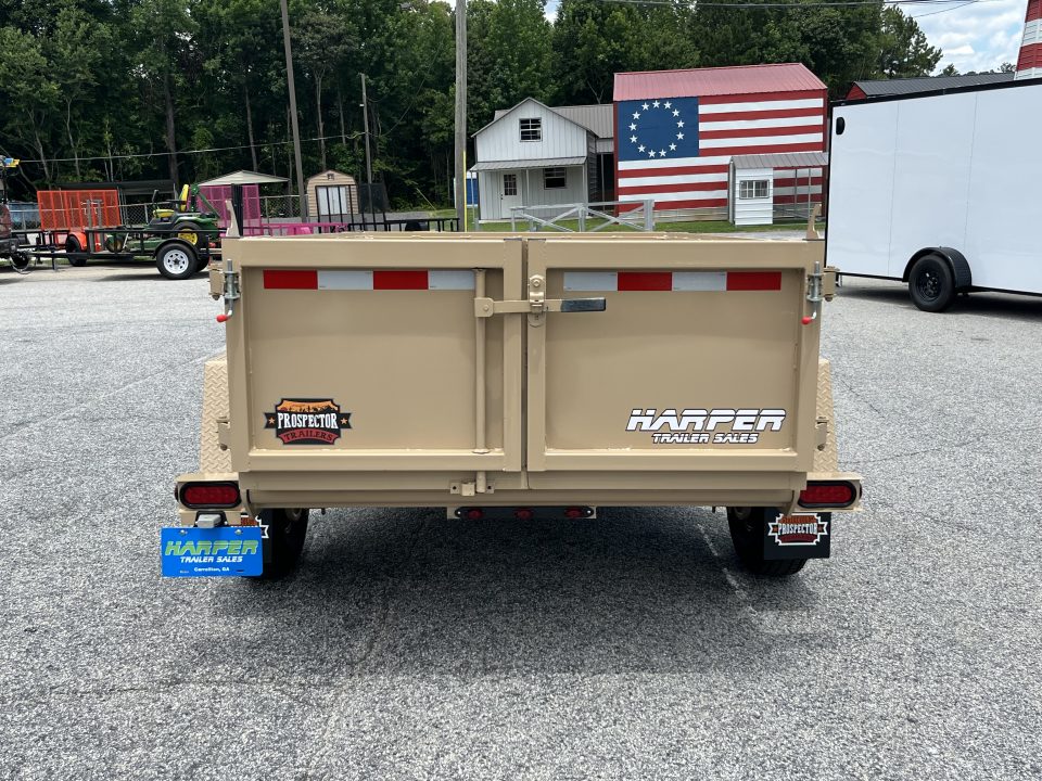 New 2027 PROSPECTOR 5X8 6K SINGLE AXLE DUMP TRAILER WITH 2' WALLS