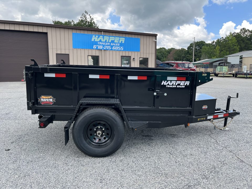 New 2027 PROSPECTOR 5X8 6K SINGLE AXLE DUMP TRAILER WITH 2' WALLS