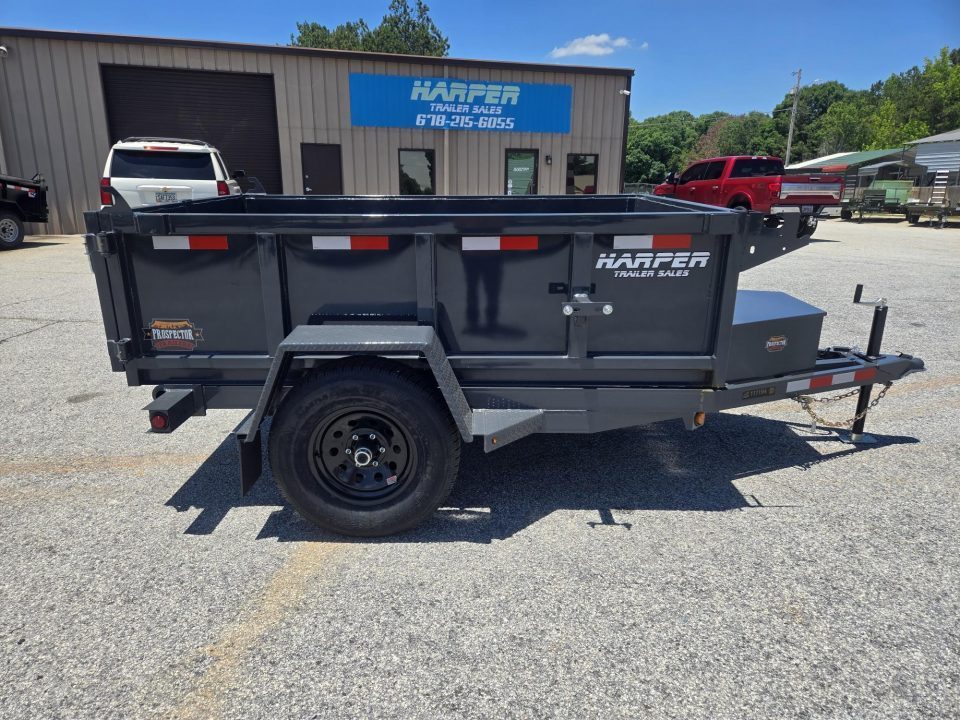 New 2027 PROSPECTOR 5X8 6K SINGLE AXLE DUMP TRAILER WITH 2' WALLS