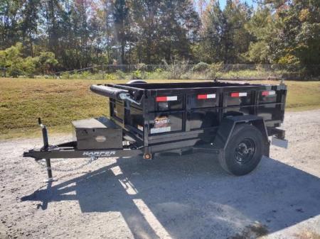 New 2027 PROSPECTOR 5X8 6K SINGLE AXLE DUMP TRAILER WITH 2' WALLS AND SPARE TIRE