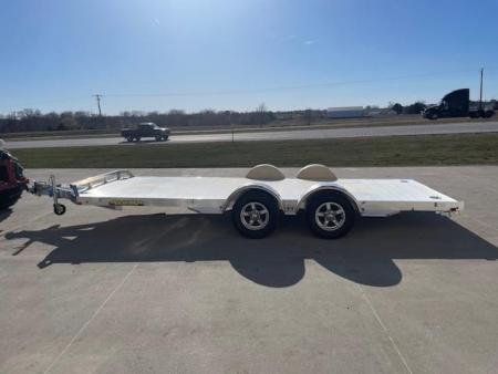 New 2025 Aluma 8218TA-EL-R-RTD Car Hauler Tandem spread Axle slide in ramps