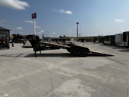 New 2026 H&H Gooseneck POWER TILT 24' 2-7000lb  axles=14K Car Hauler Trailer