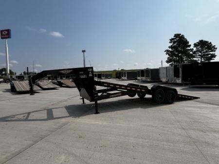New 2026 H&H Gooseneck POWER TILT 24' 2-7000lb  axles=14K Car Hauler Trailer