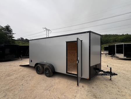 New 2026 Panther Cargo 7x16 +2ft V-Nose /.080 Polycore /Blackout Package - 7000GVW