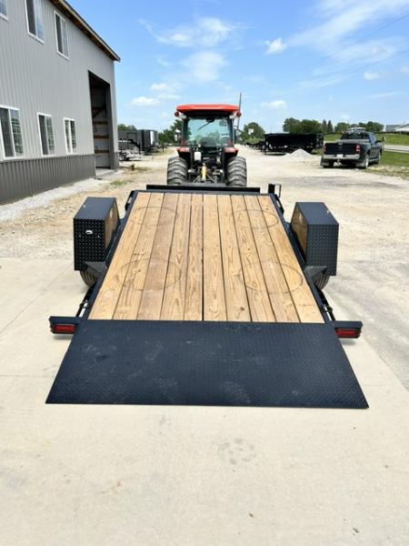New 2026 H&H Trailers 78"X12'+4' HD SPLIT DECK GRAVITY TILT 7.8K GVWR Equipment Trailer
