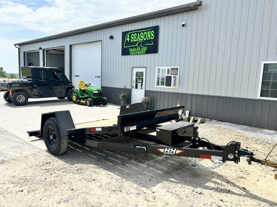 New 2026 H&H Trailers NEW 78"X12' HD SINGLE AXLE TILT SCISSOR LIFT TRAILER Equipment Trailer