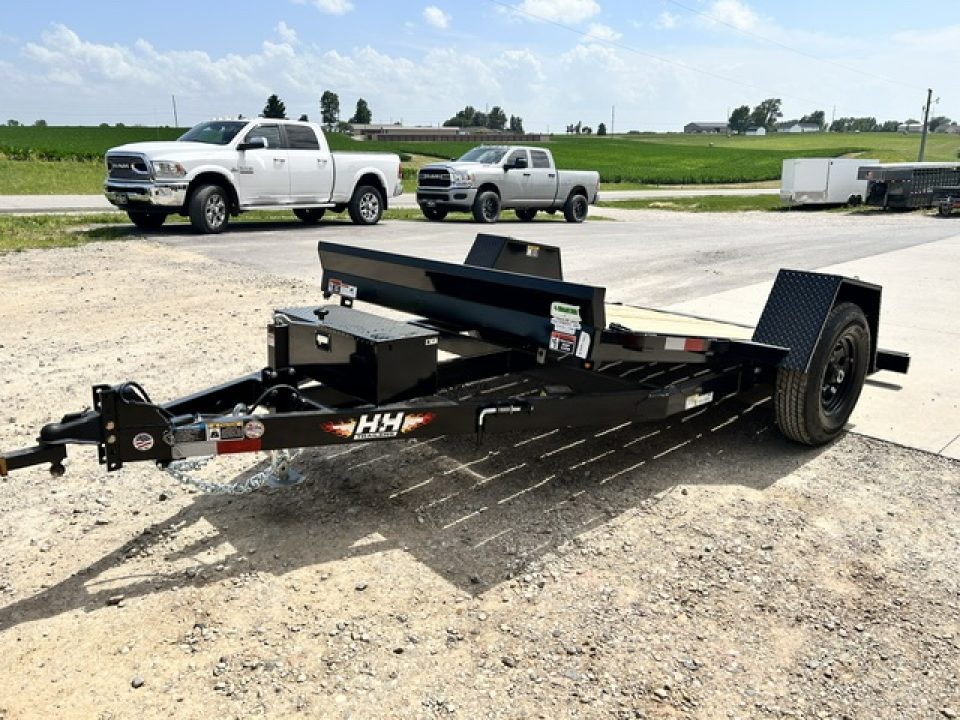 New 2026 H&H Trailers NEW 78"X12' HD SINGLE AXLE TILT SCISSOR LIFT TRAILER Equipment Trailer