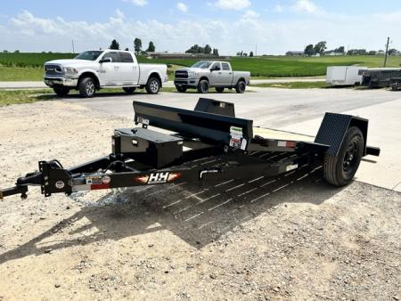 New 2026 H&H Trailers NEW 78"X12' HD SINGLE AXLE TILT SCISSOR LIFT TRAILER Equipment Trailer