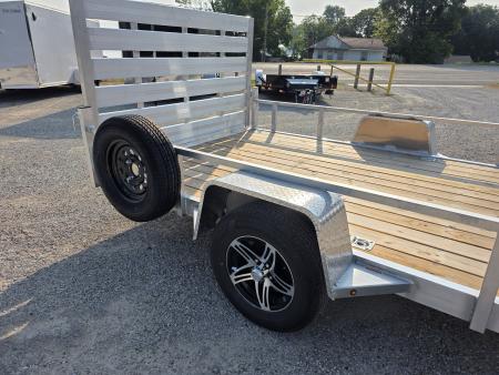 New 2026 Stealth Trailers ALUMINUM 7X14 OPEN ALUMINUM WHEELS SPARE TIRE Utility Trailer