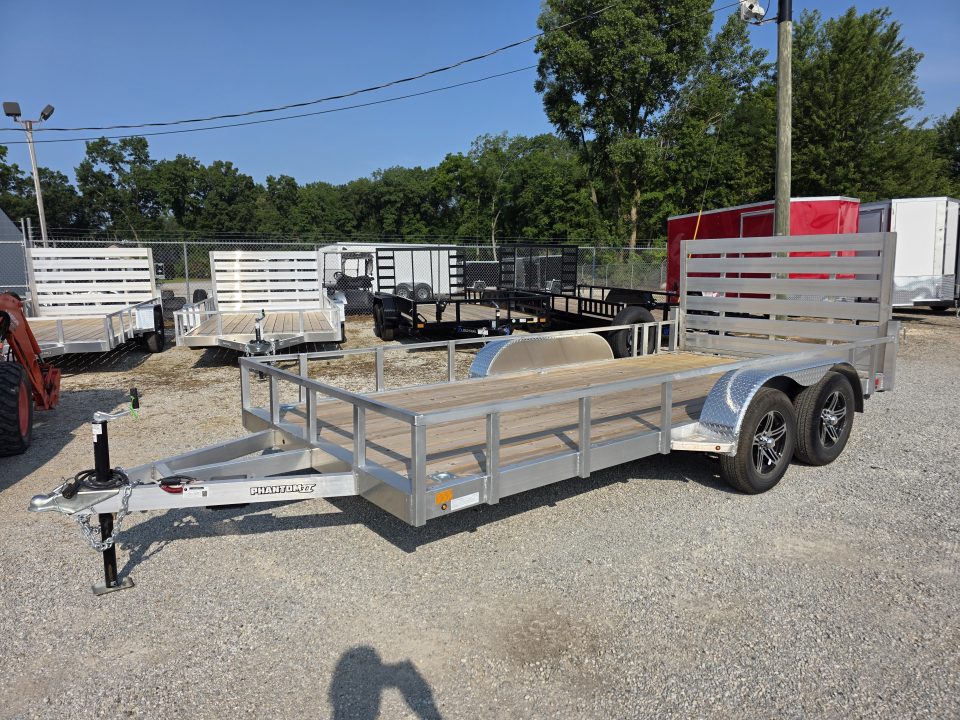 New 2026 Stealth Trailers ALUMINUM 7X16 7K TANDEM OPEN ALUMINUM WHEELS SPARE TIRE 7 X 16 Utility Trailer