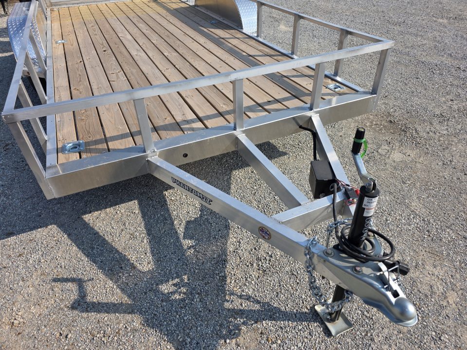 New 2026 Stealth Trailers ALUMINUM 7X16 7K TANDEM OPEN ALUMINUM WHEELS SPARE TIRE 7 X 16 Utility Trailer