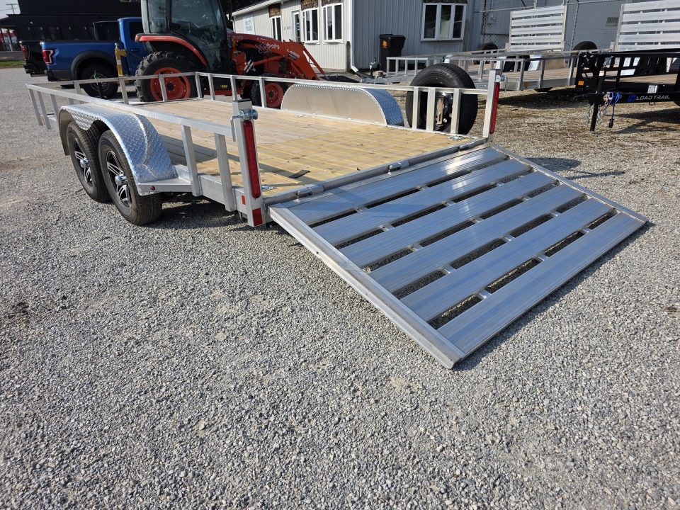 New 2026 Stealth Trailers ALUMINUM 7X16 7K TANDEM OPEN ALUMINUM WHEELS SPARE TIRE 7 X 16 Utility Trailer