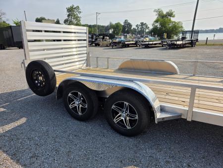 New 2026 Stealth Trailers ALUMINUM 7X16 7K TANDEM OPEN ALUMINUM WHEELS SPARE TIRE 7 X 16 Utility Trailer
